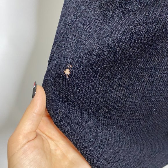 St. John Black Wool Blend Knit Belted Sheath Dress - Picture 11 of 11